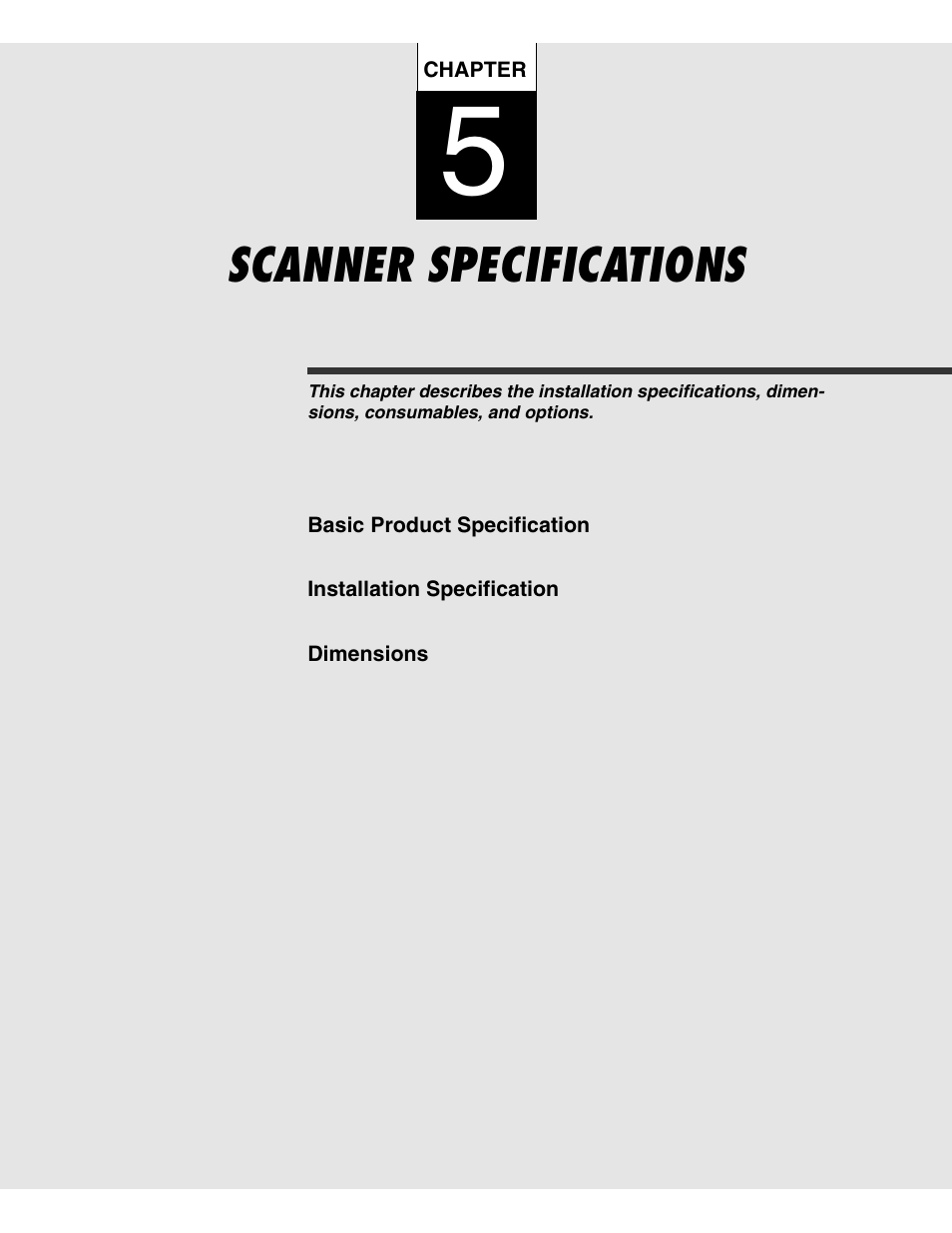 Scanner specifications | FUJITSU C150-E146-02EN User Manual | Page 58 / 100