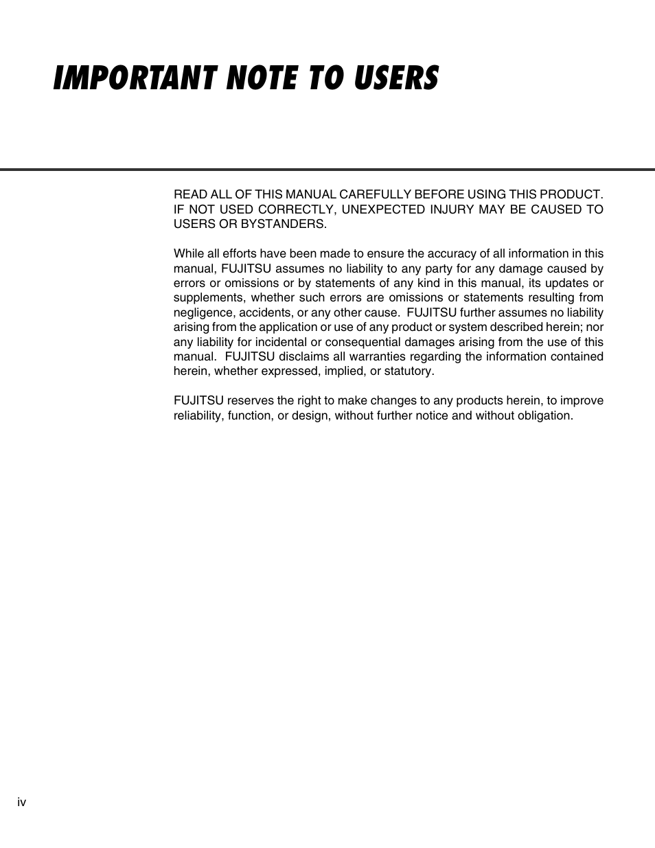 FUJITSU C150-E146-02EN User Manual | Page 6 / 100
