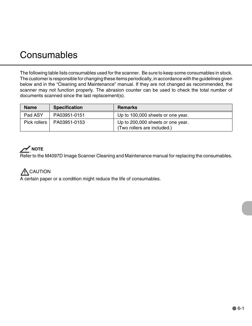 Consumables | FUJITSU C150-E146-02EN User Manual | Page 64 / 100