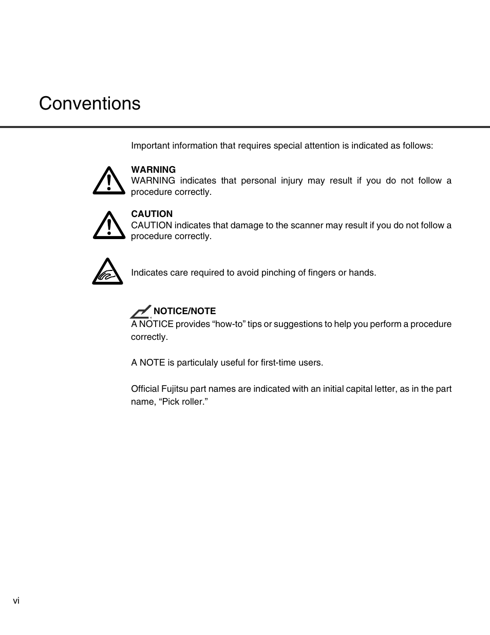 Conventions | FUJITSU C150-E146-02EN User Manual | Page 8 / 100