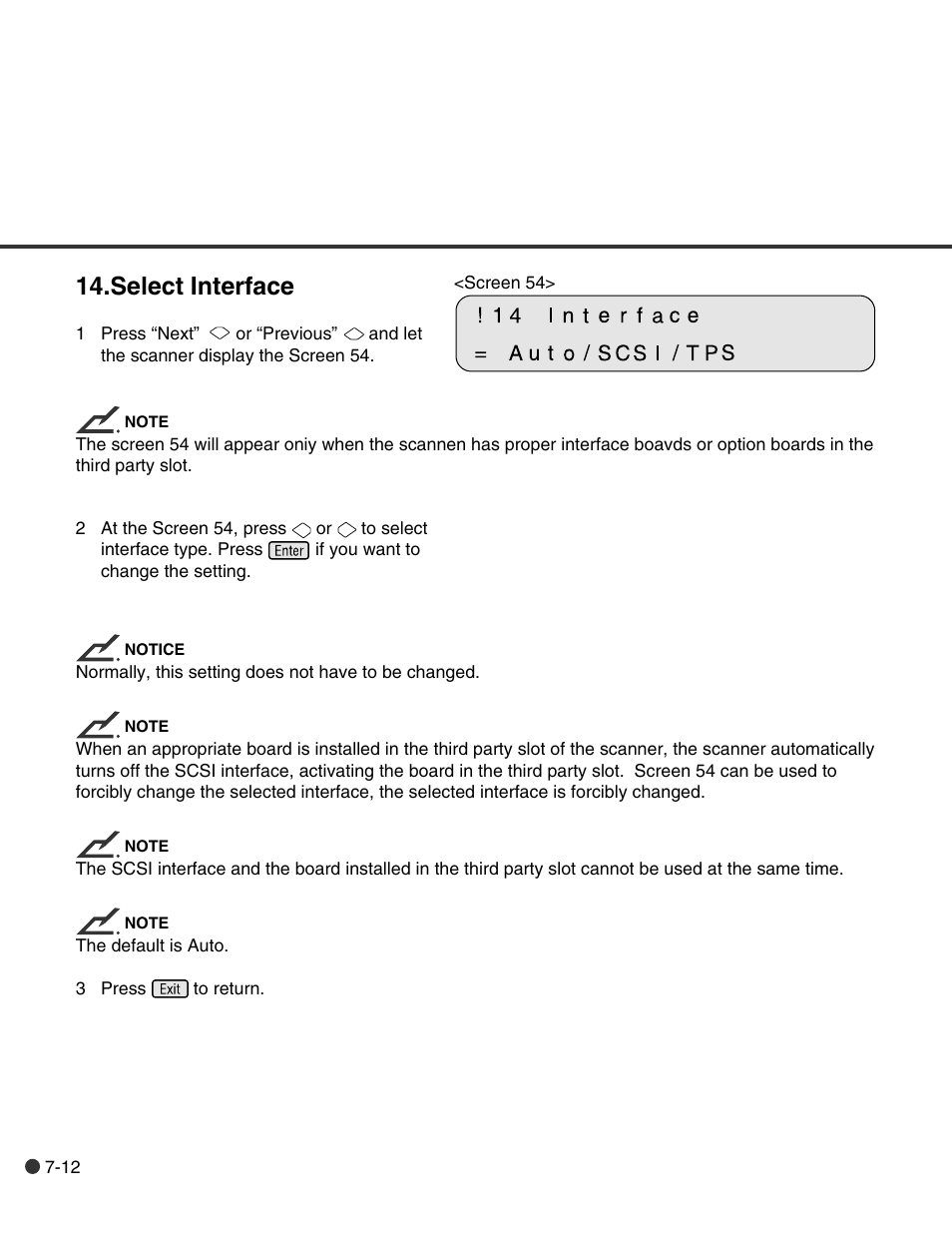 Select interface | FUJITSU C150-E146-02EN User Manual | Page 84 / 100