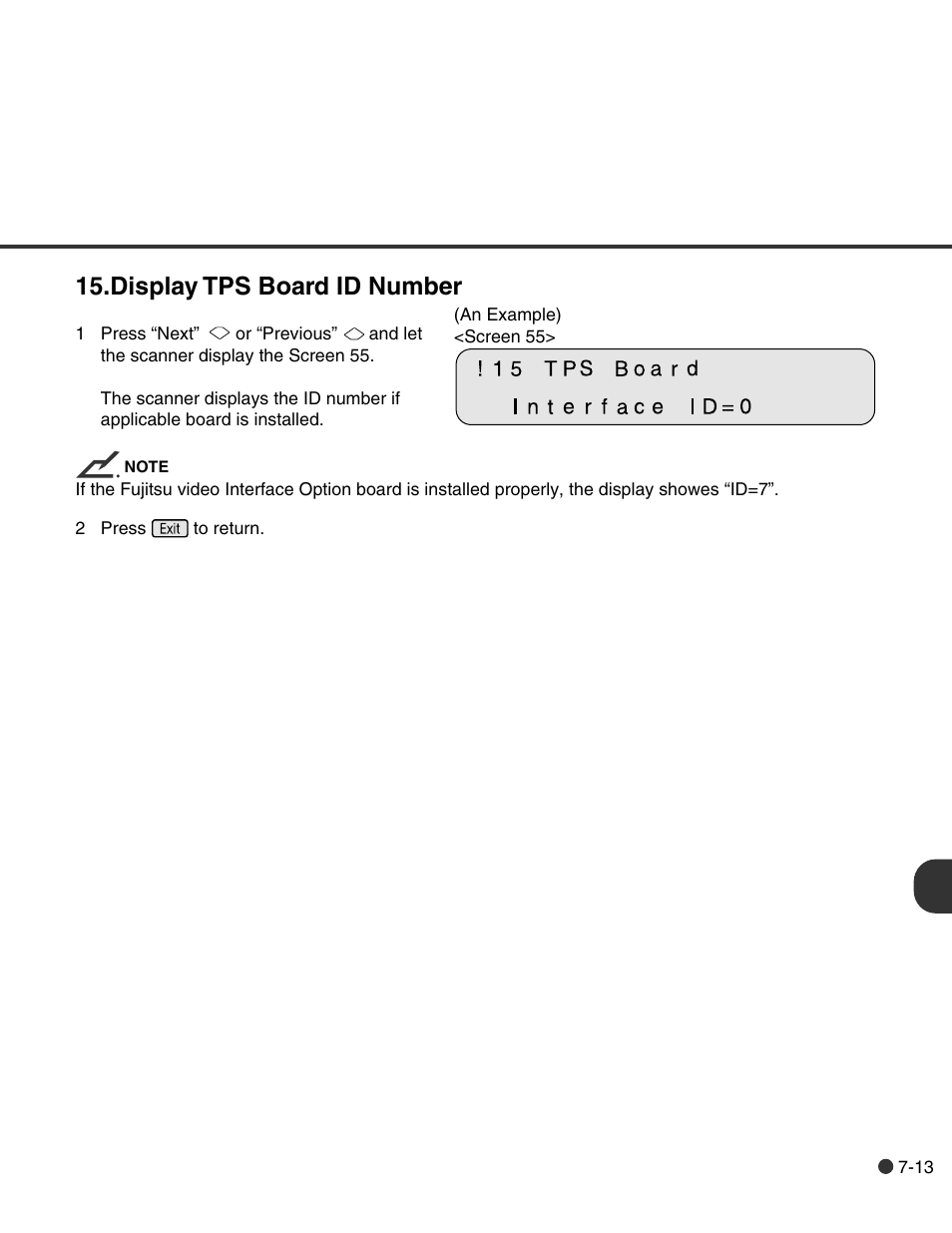 Display tps board id number | FUJITSU C150-E146-02EN User Manual | Page 85 / 100