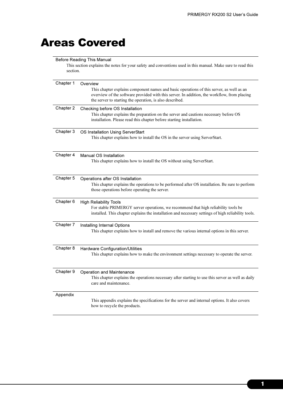FUJITSU Primergy RX200 S2 User Manual | 307 pages