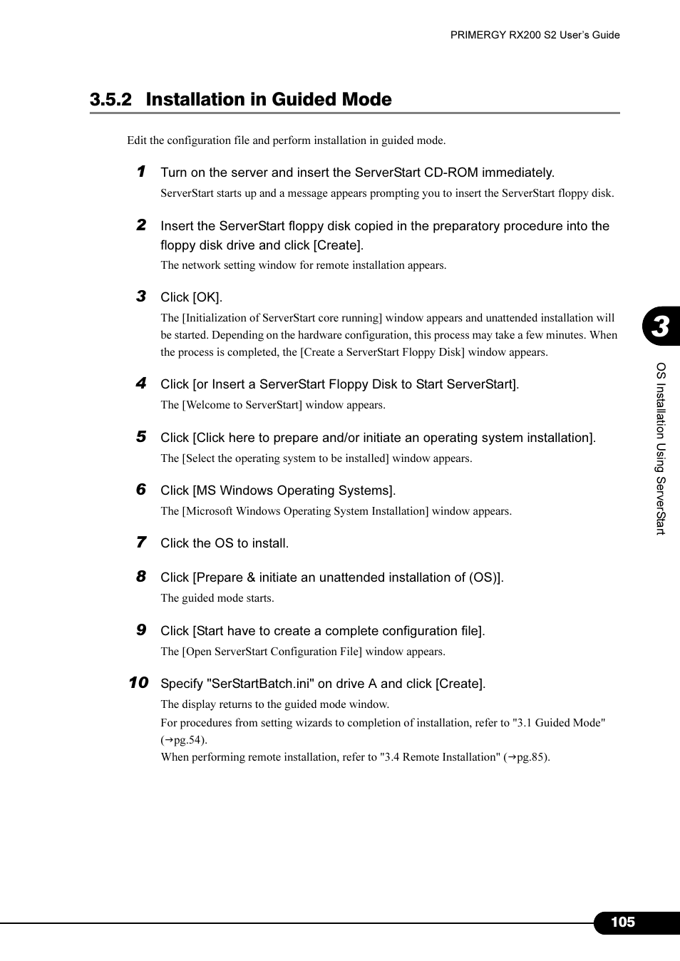 2 installation in guided mode | FUJITSU Primergy RX200 S2 User Manual | Page 105 / 307