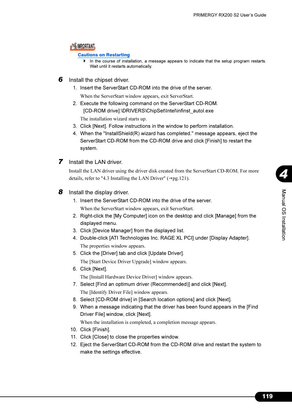 FUJITSU Primergy RX200 S2 User Manual | Page 119 / 307