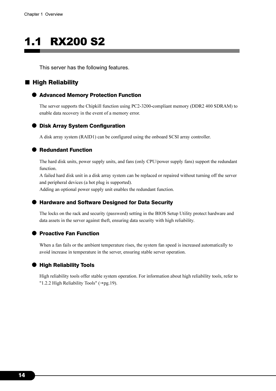 1 rx200 s2 | FUJITSU Primergy RX200 S2 User Manual | Page 14 / 307