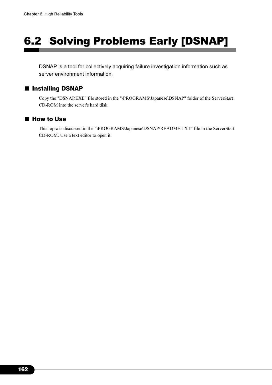 2 solving problems early [dsnap | FUJITSU Primergy RX200 S2 User Manual | Page 162 / 307