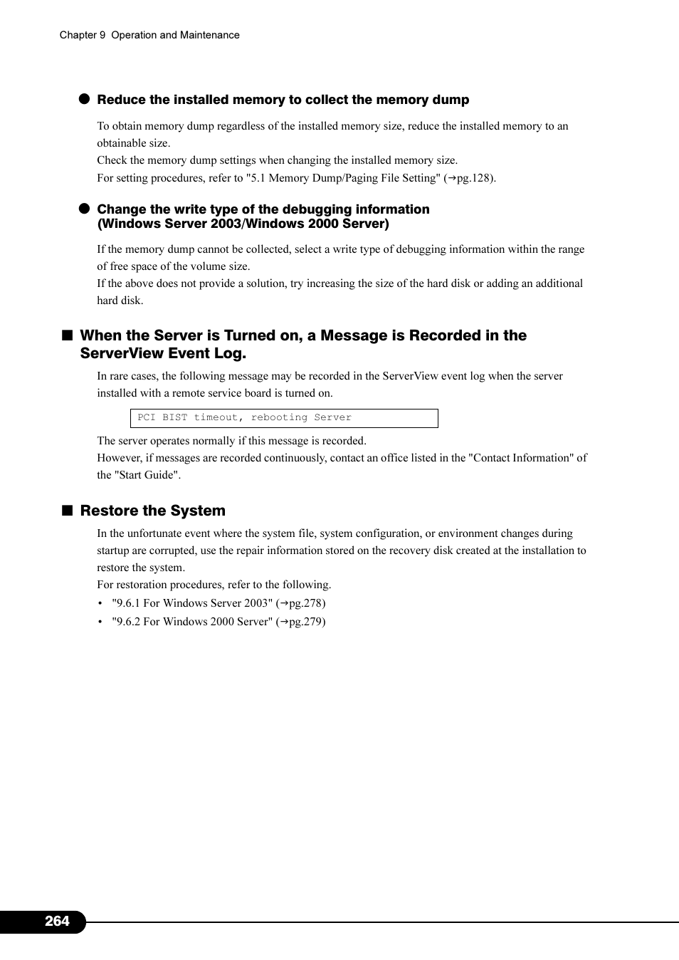 Restore the system | FUJITSU Primergy RX200 S2 User Manual | Page 264 / 307