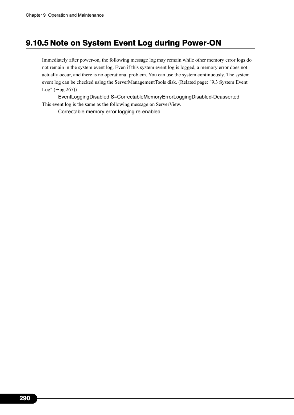 5 note on system event log during power-on | FUJITSU Primergy RX200 S2 User Manual | Page 290 / 307