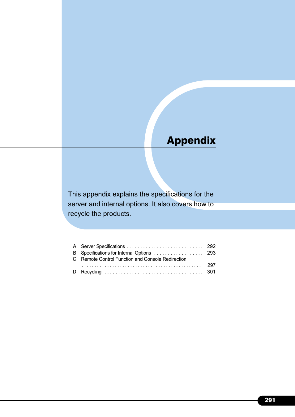 Appendix | FUJITSU Primergy RX200 S2 User Manual | Page 291 / 307