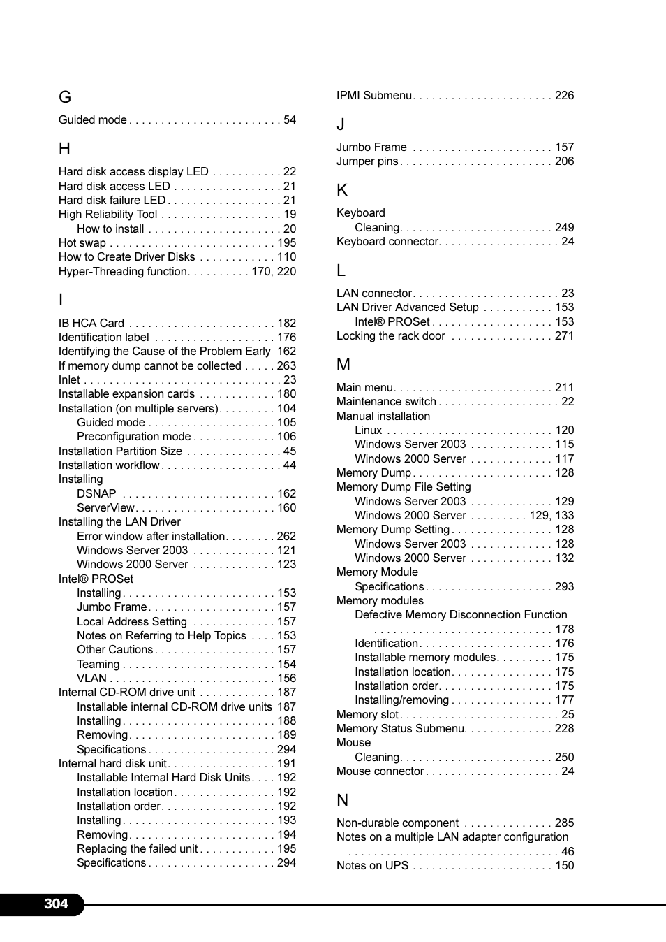 FUJITSU Primergy RX200 S2 User Manual | Page 304 / 307