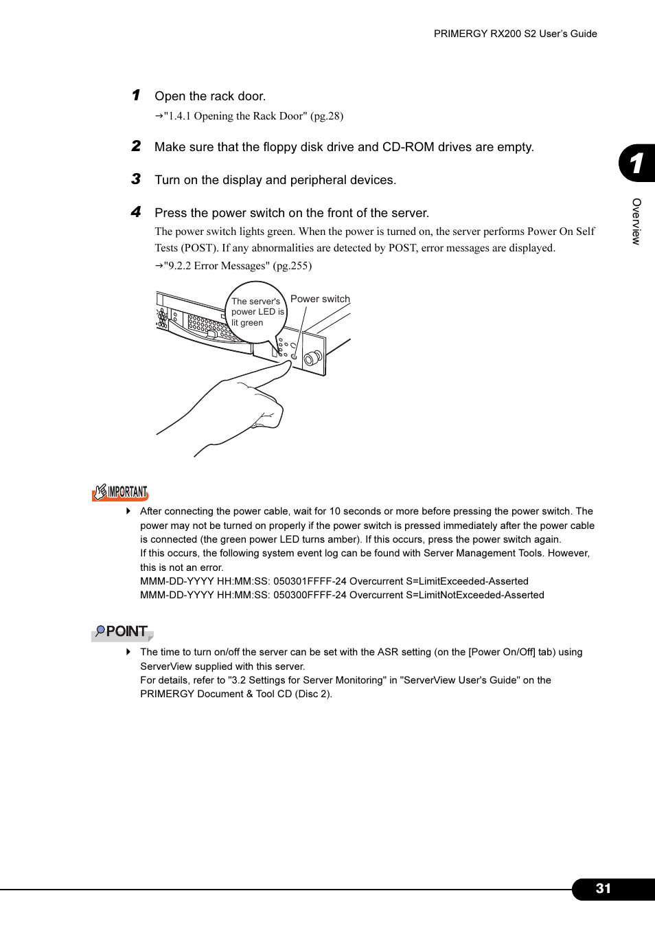 FUJITSU Primergy RX200 S2 User Manual | Page 31 / 307