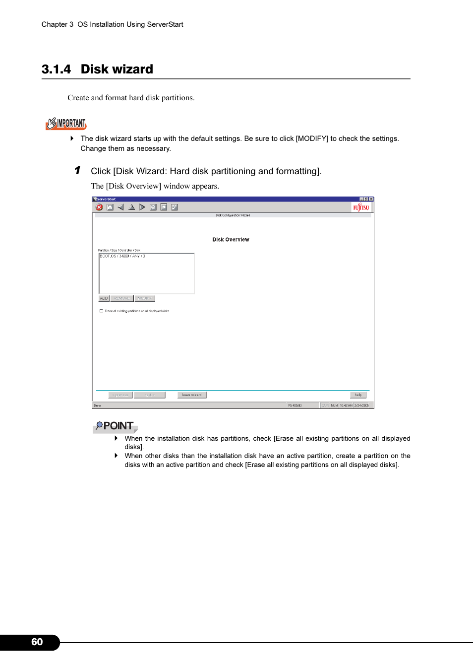 4 disk wizard | FUJITSU Primergy RX200 S2 User Manual | Page 60 / 307