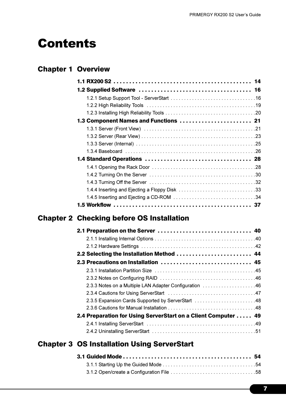 FUJITSU Primergy RX200 S2 User Manual | Page 7 / 307