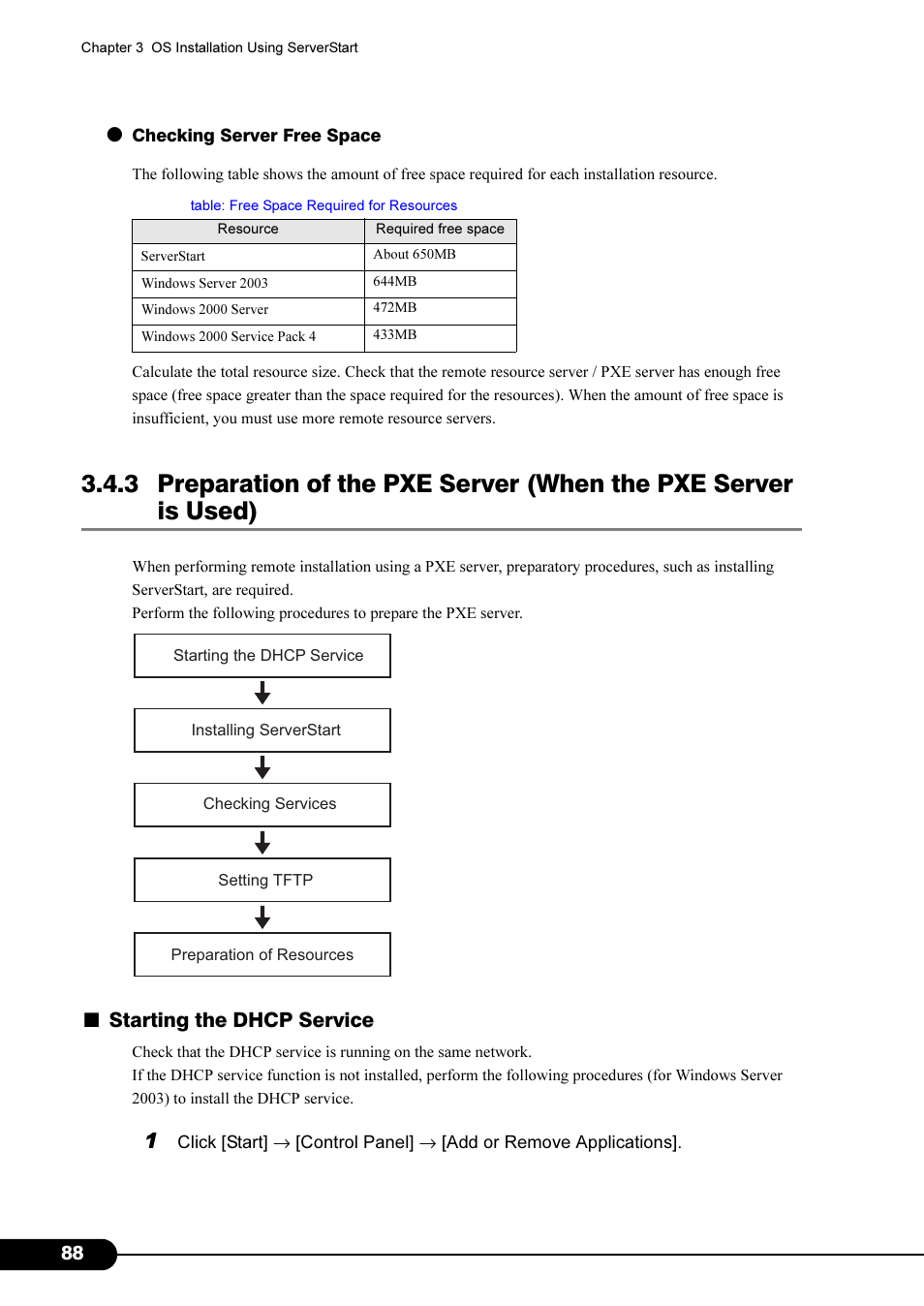 Starting the dhcp service | FUJITSU Primergy RX200 S2 User Manual | Page 88 / 307