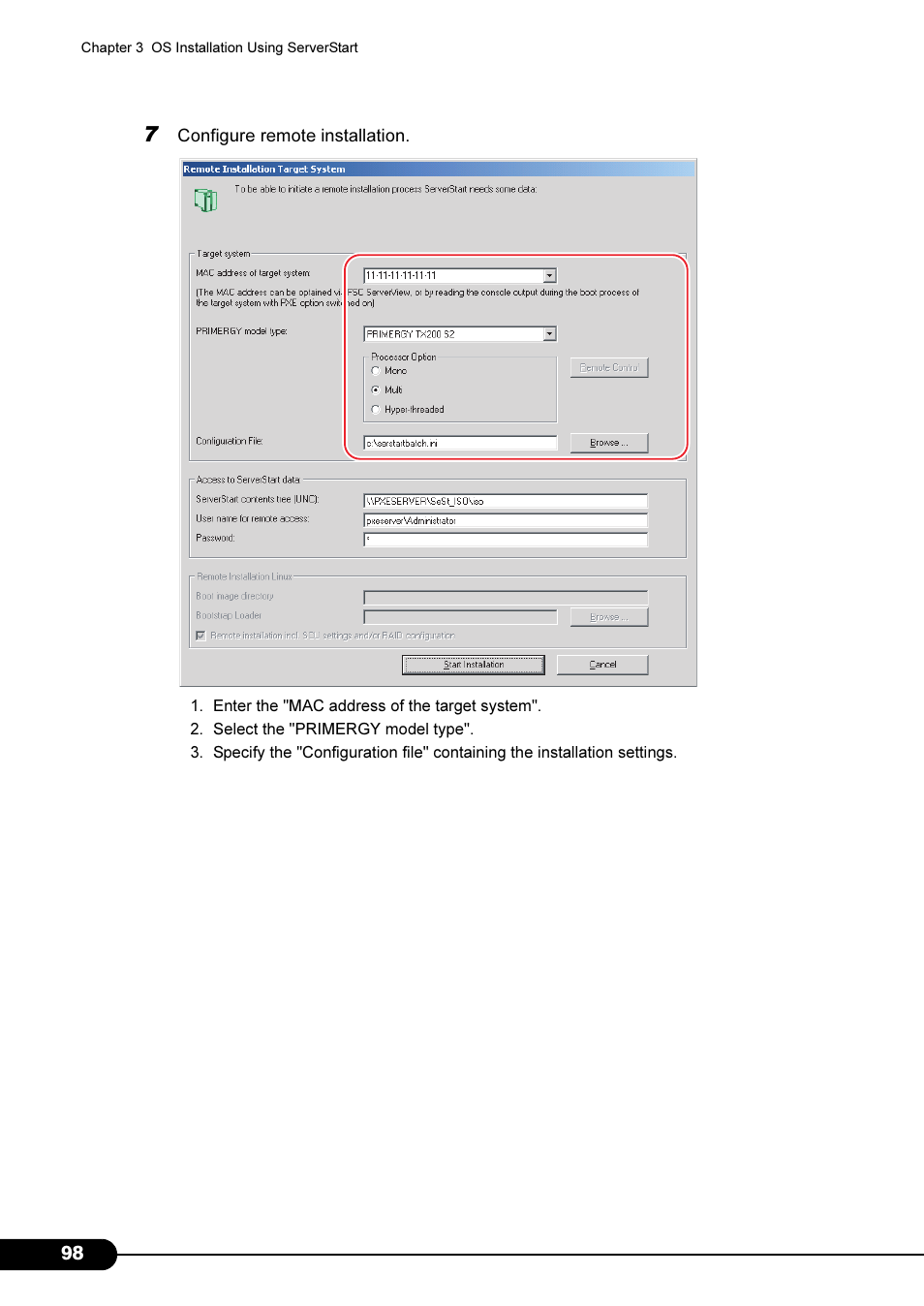 FUJITSU Primergy RX200 S2 User Manual | Page 98 / 307