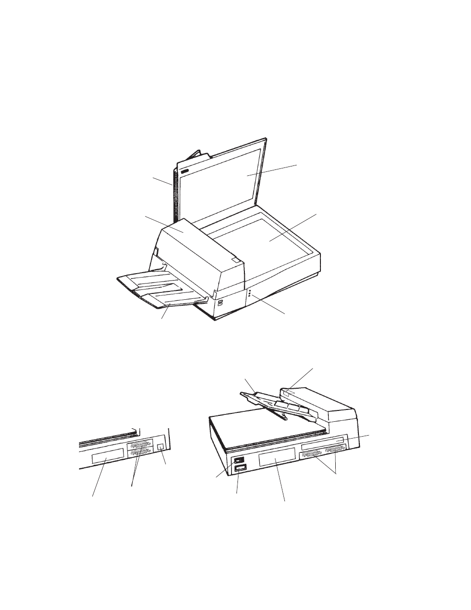 2 part names and functions, 1 exterior view of image scanner, Part names and functions -2 | Exterior view of image scanner -2, M3093de/dg parts names -2 | FUJITSU M3093DE User Manual | Page 12 / 51