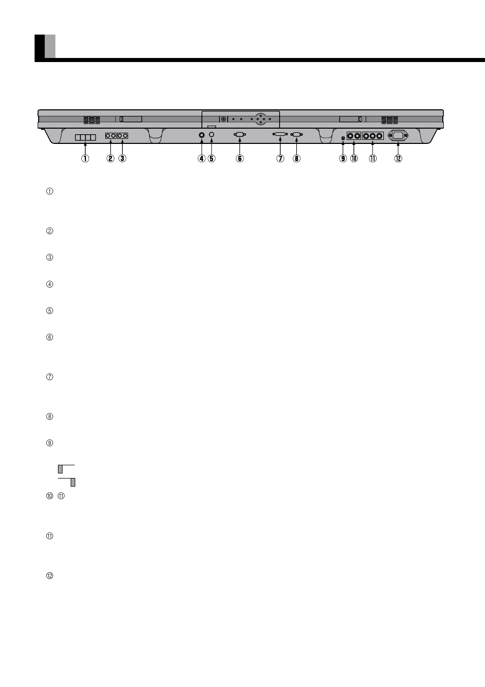 Part names and functions (continued) | FUJITSU PDS4234W User Manual | Page 10 / 48