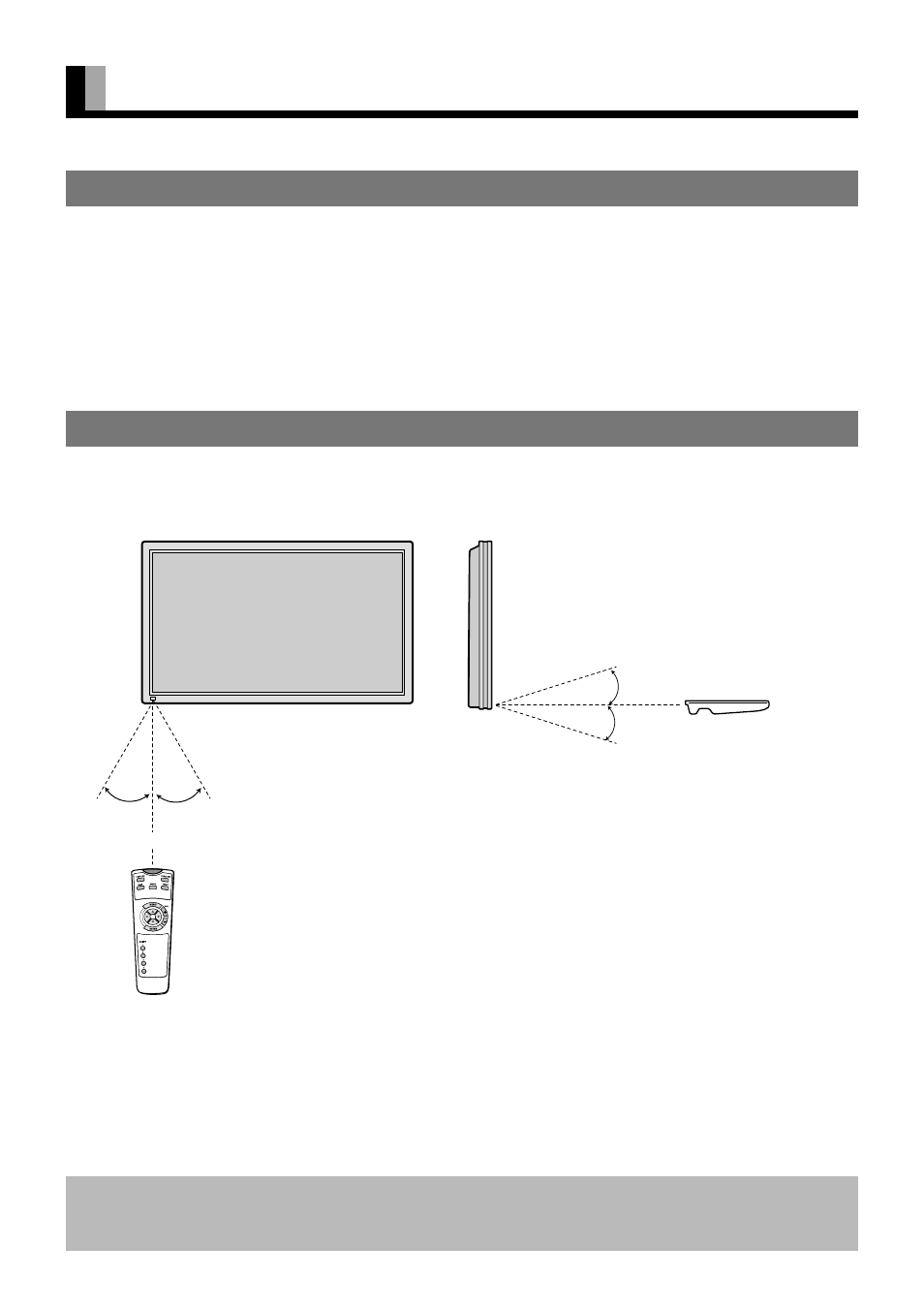 Using the remote control, 11 precautions, Effective range for the remote control | FUJITSU PDS4234W User Manual | Page 13 / 48
