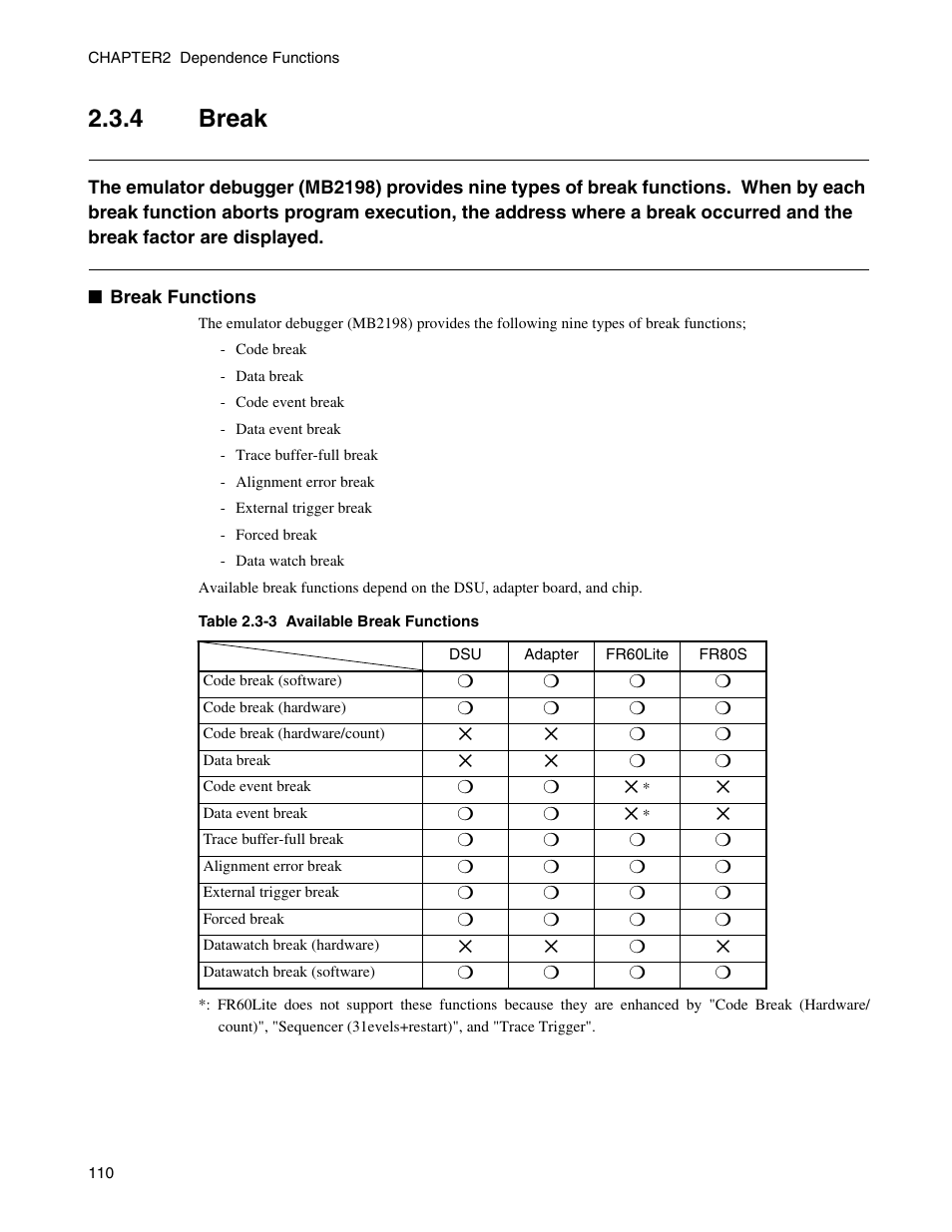 4 break, Break | FUJITSU CM71-00329-7E User Manual | Page 120 / 234