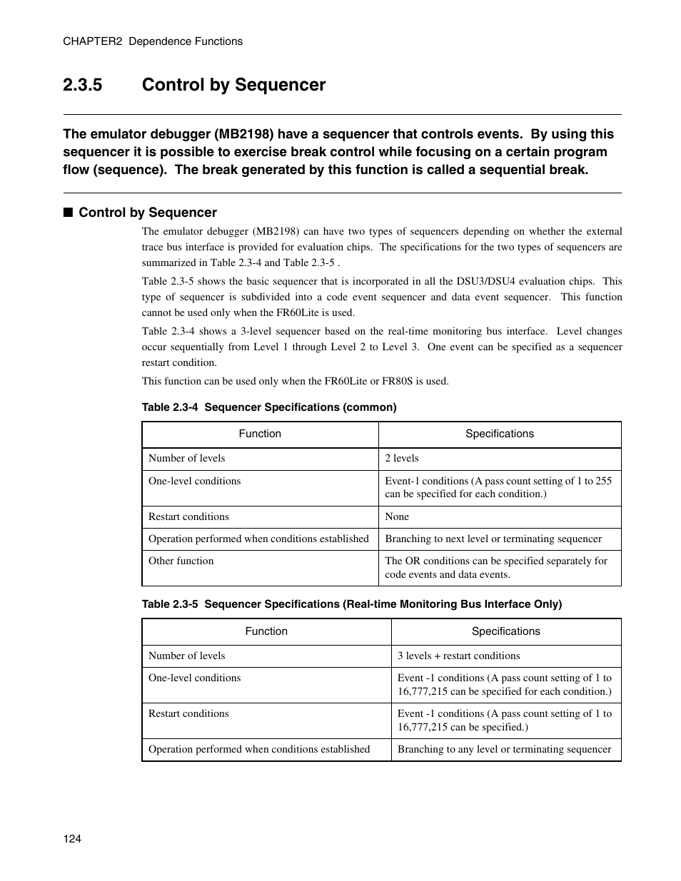 5 control by sequencer, Control by sequencer | FUJITSU CM71-00329-7E User Manual | Page 134 / 234