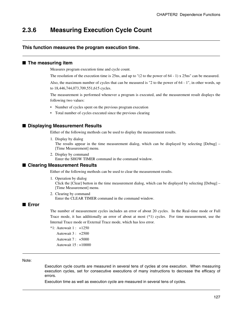 6 measuring execution cycle count, Measuring execution cycle count | FUJITSU CM71-00329-7E User Manual | Page 137 / 234