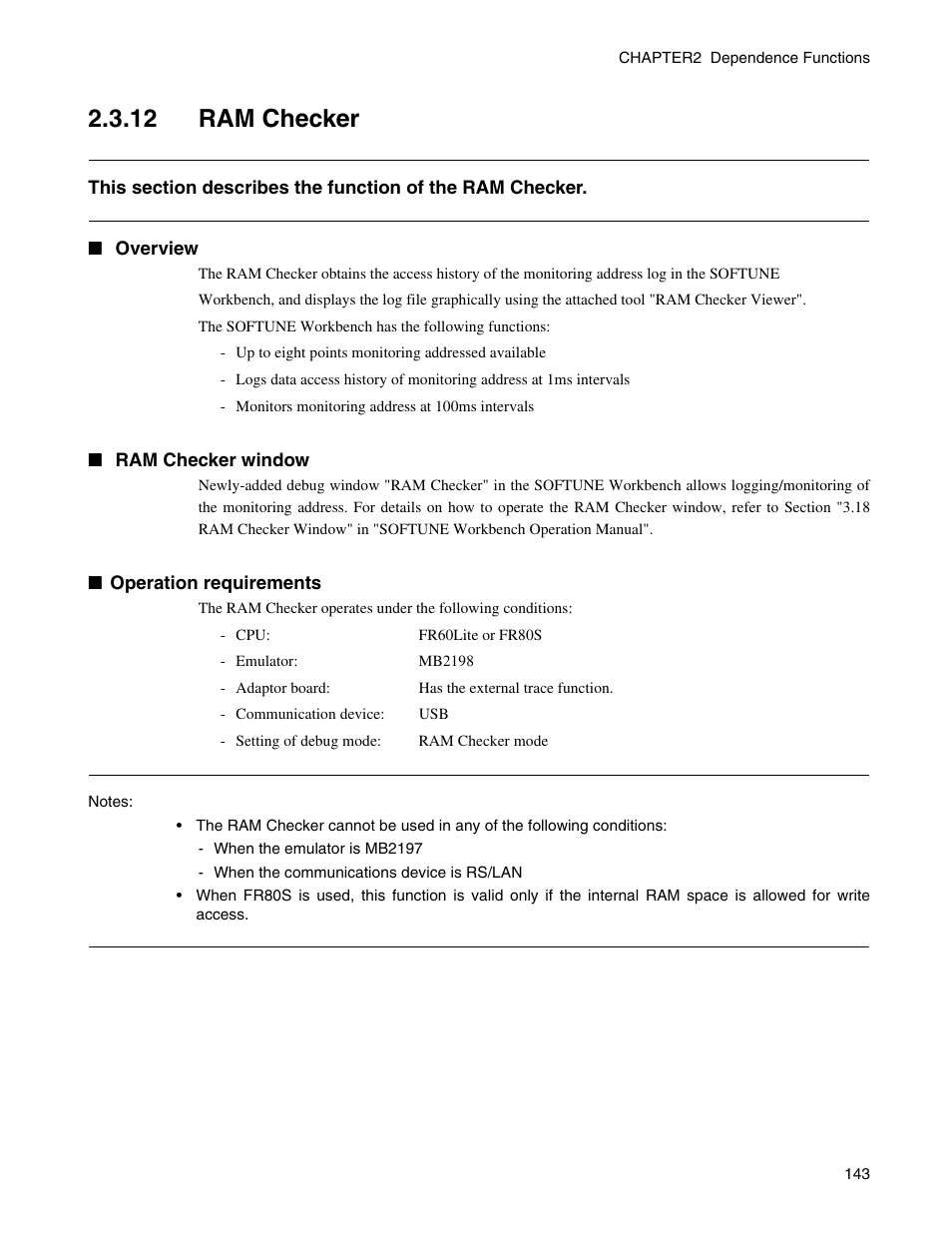 12 ram checker, Ram checker | FUJITSU CM71-00329-7E User Manual | Page 153 / 234