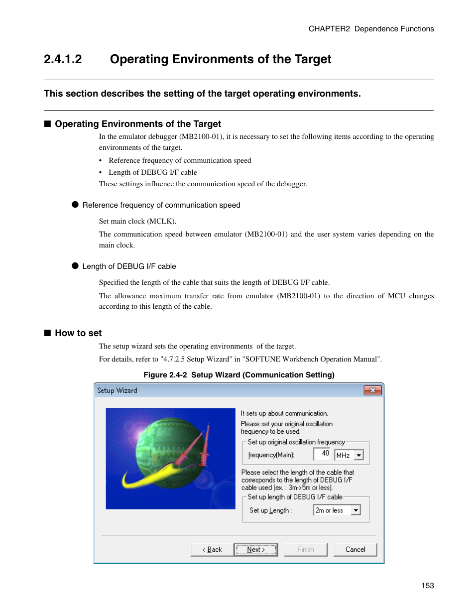 2 operating environments of the target, Operating environments of the target | FUJITSU CM71-00329-7E User Manual | Page 163 / 234