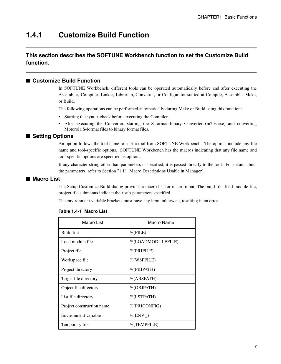 1 customize build function, Customize build function | FUJITSU CM71-00329-7E User Manual | Page 17 / 234