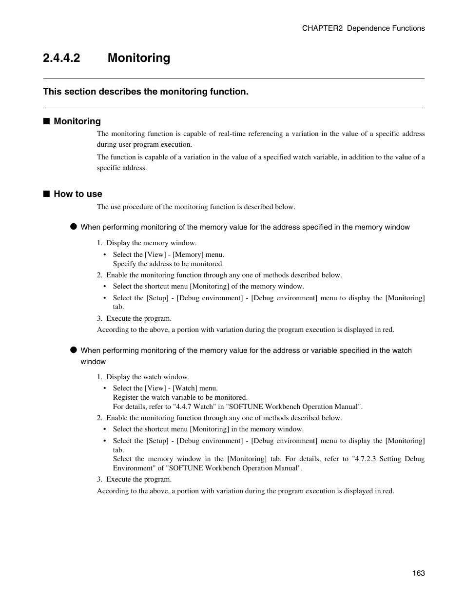 2 monitoring, Monitoring | FUJITSU CM71-00329-7E User Manual | Page 173 / 234