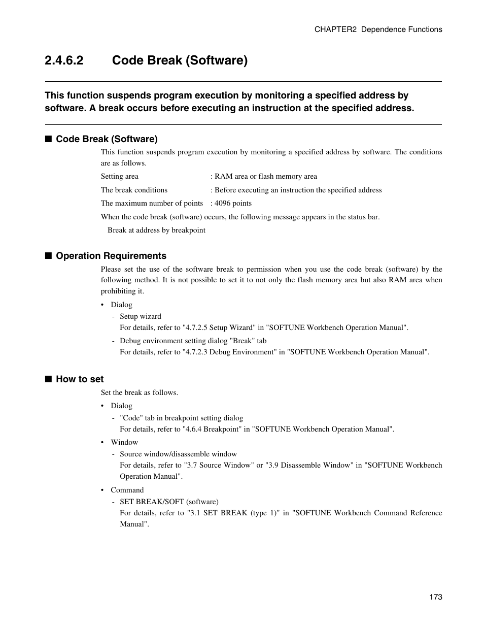 2 code break (software), Code break (software) | FUJITSU CM71-00329-7E User Manual | Page 183 / 234