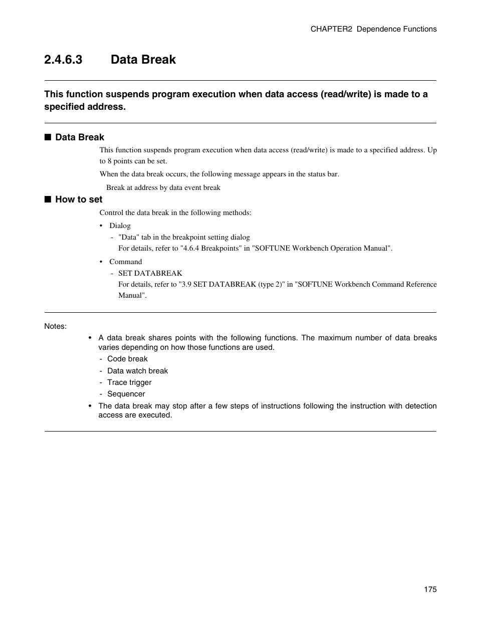 3 data break, Data break | FUJITSU CM71-00329-7E User Manual | Page 185 / 234