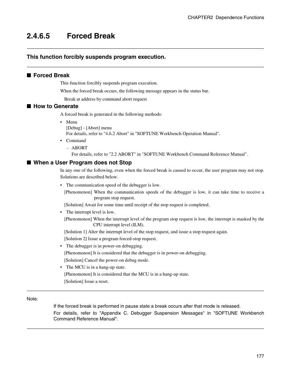 5 forced break, Forced break | FUJITSU CM71-00329-7E User Manual | Page 187 / 234