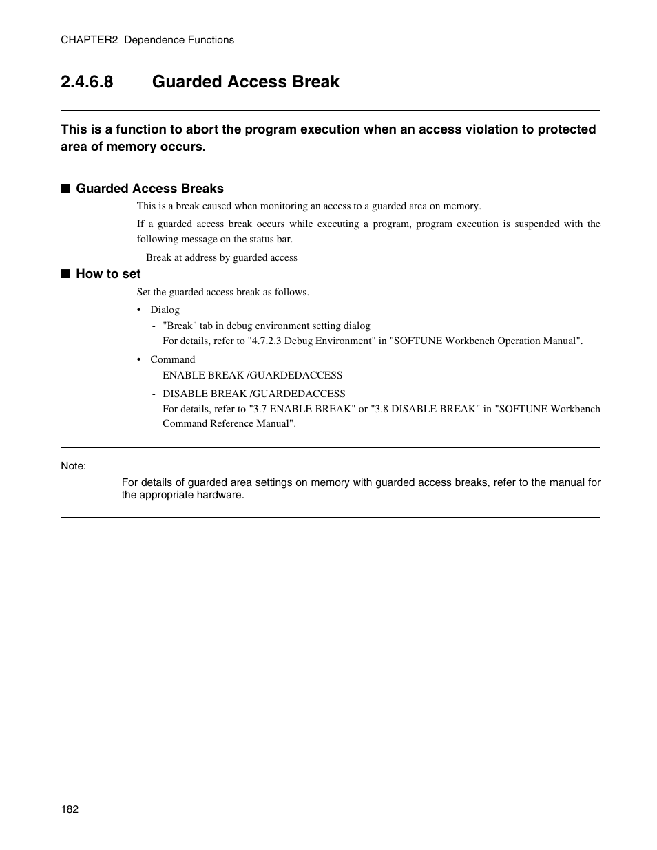 8 guarded access break, Guarded access break | FUJITSU CM71-00329-7E User Manual | Page 192 / 234