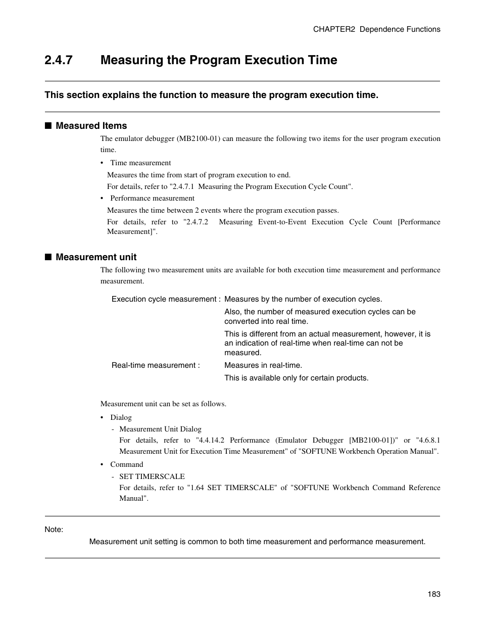 7 measuring the program execution time, Measuring the program execution time | FUJITSU CM71-00329-7E User Manual | Page 193 / 234