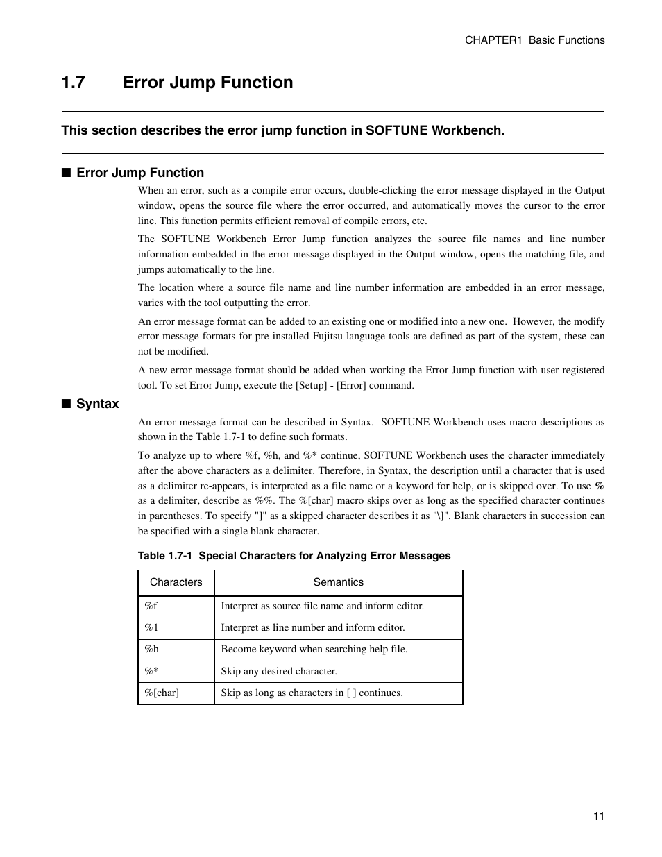 7 error jump function, Error jump function | FUJITSU CM71-00329-7E User Manual | Page 21 / 234