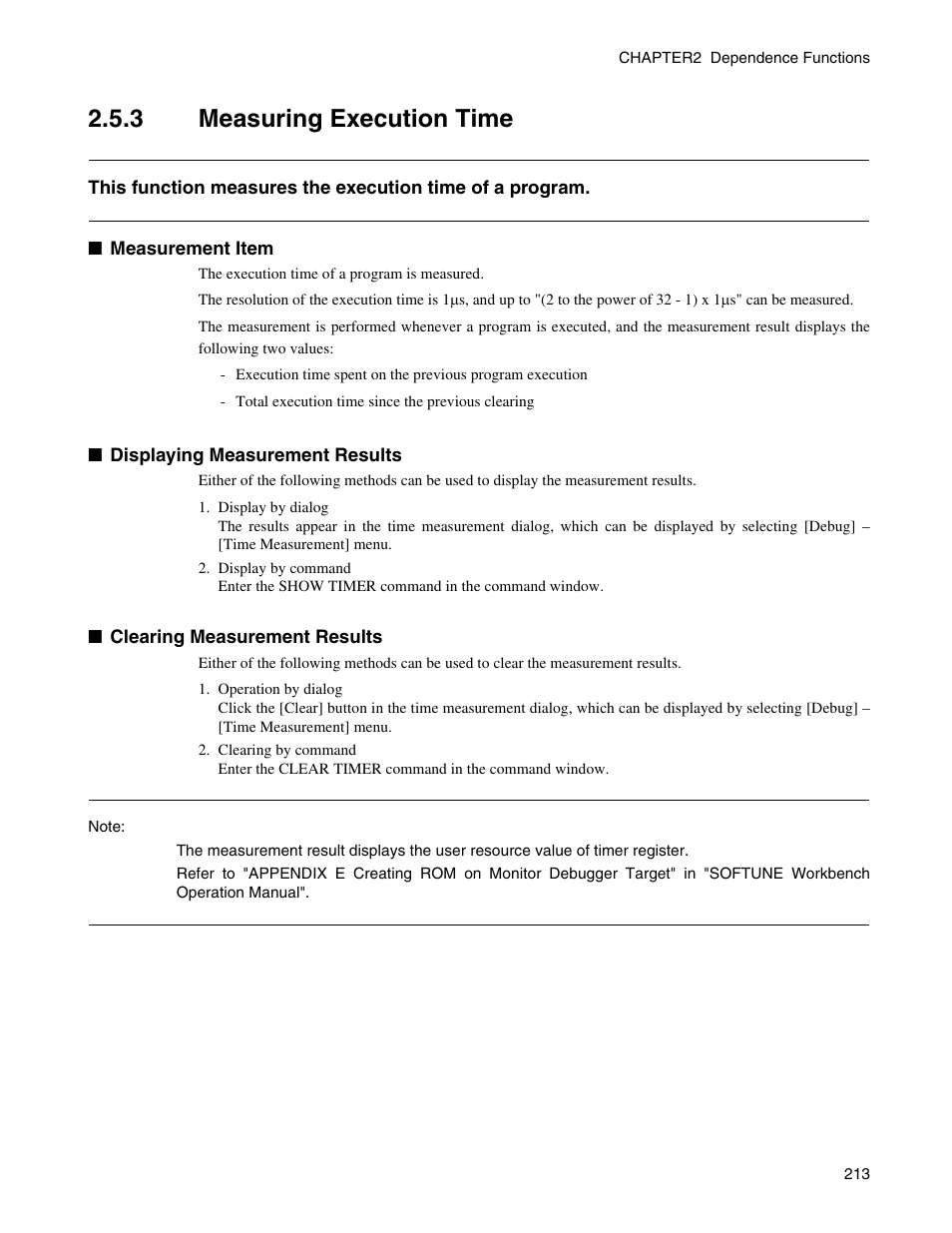 3 measuring execution time, Measuring execution time | FUJITSU CM71-00329-7E User Manual | Page 223 / 234