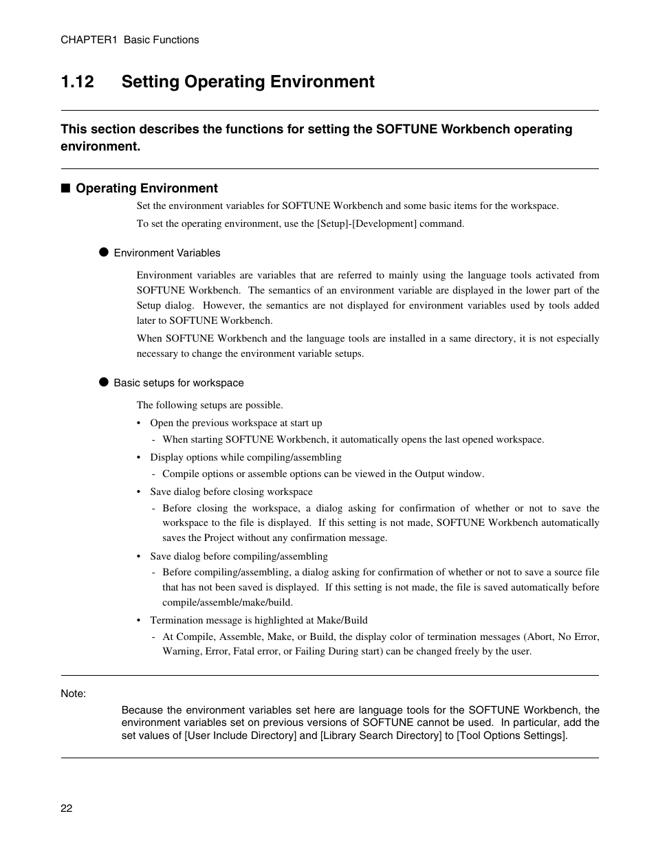 12 setting operating environment, Setting operating environment | FUJITSU CM71-00329-7E User Manual | Page 32 / 234