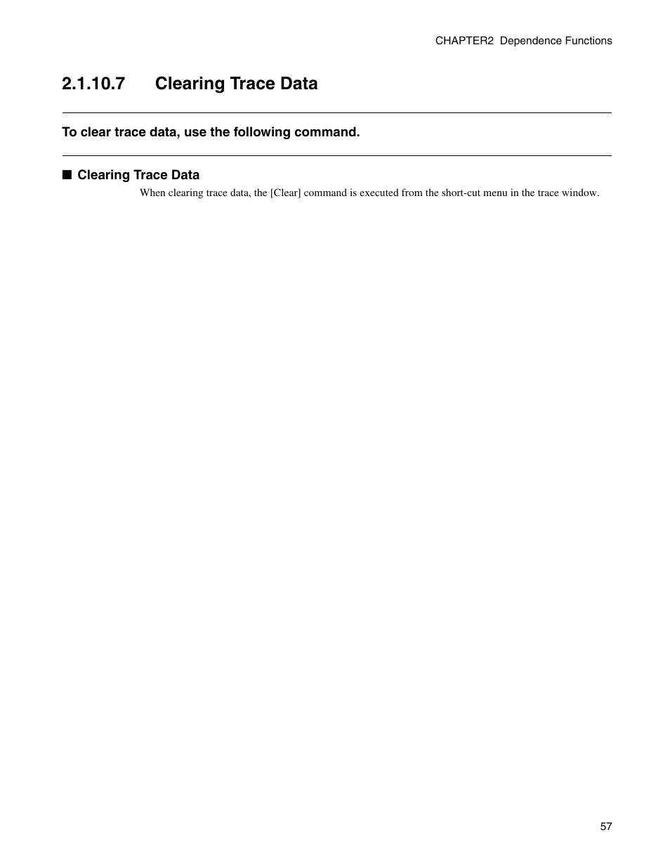 7 clearing trace data | FUJITSU CM71-00329-7E User Manual | Page 67 / 234