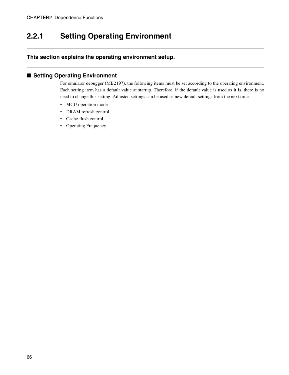 1 setting operating environment, Setting operating environment | FUJITSU CM71-00329-7E User Manual | Page 76 / 234