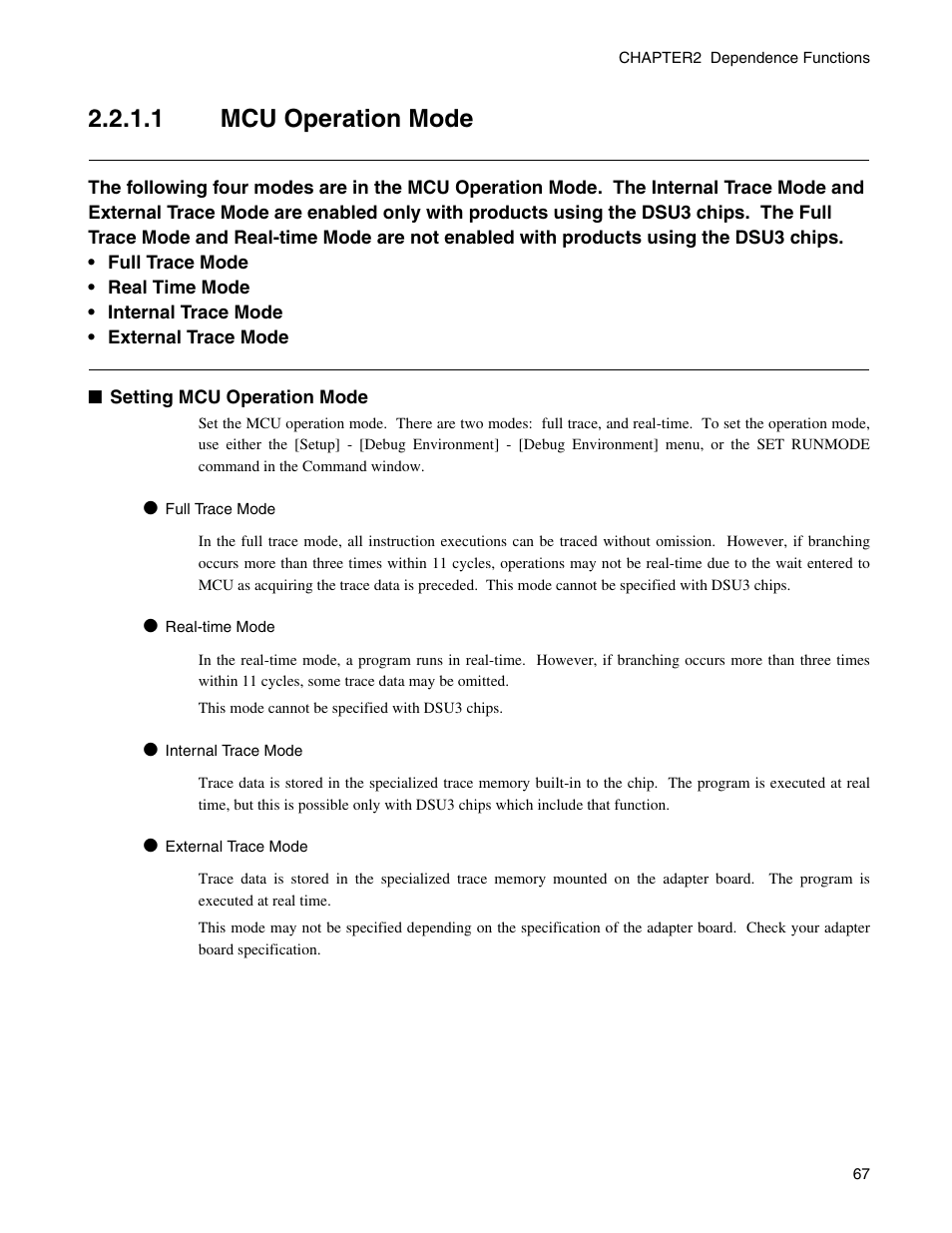 1 mcu operation mode, Mcu operation mode | FUJITSU CM71-00329-7E User Manual | Page 77 / 234