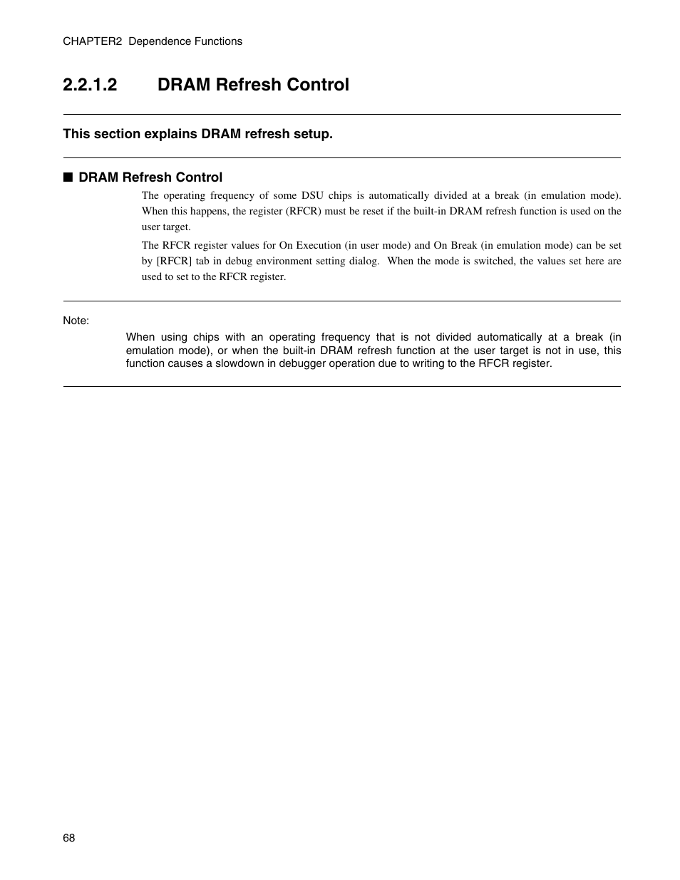 2 dram refresh control, Dram refresh control | FUJITSU CM71-00329-7E User Manual | Page 78 / 234