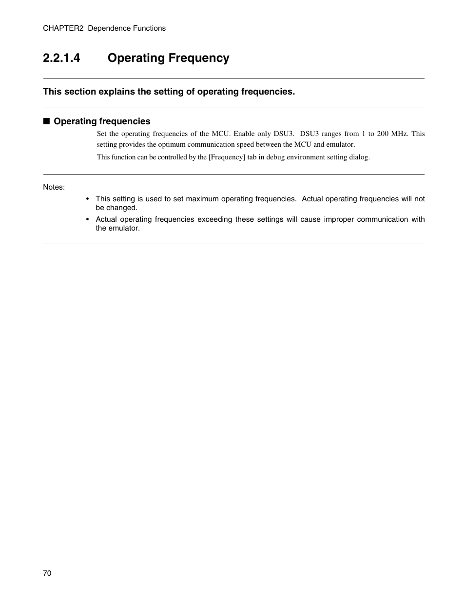 4 operating frequency, Operating frequency | FUJITSU CM71-00329-7E User Manual | Page 80 / 234