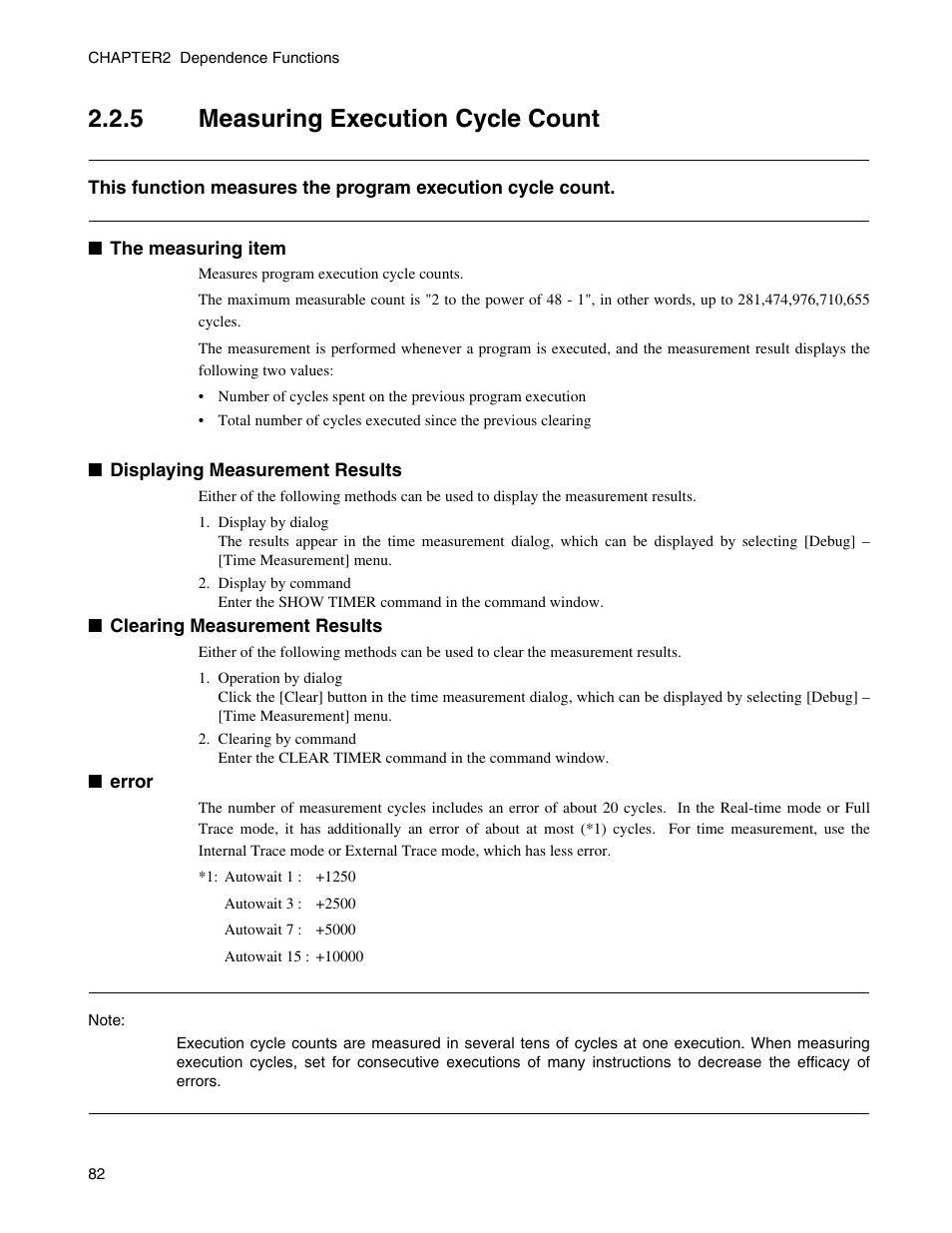 5 measuring execution cycle count, Measuring execution cycle count | FUJITSU CM71-00329-7E User Manual | Page 92 / 234