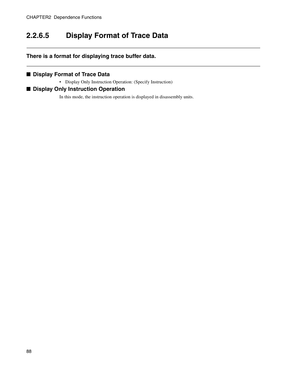 5 display format of trace data, Display format of trace data | FUJITSU CM71-00329-7E User Manual | Page 98 / 234