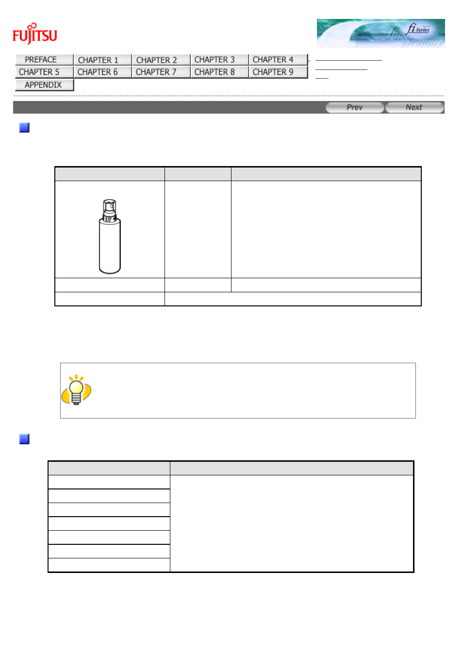 Cleaning materials, Locations and cycle for cleaning | FUJITSU Image Scanner fi-6130 User Manual | Page 130 / 222