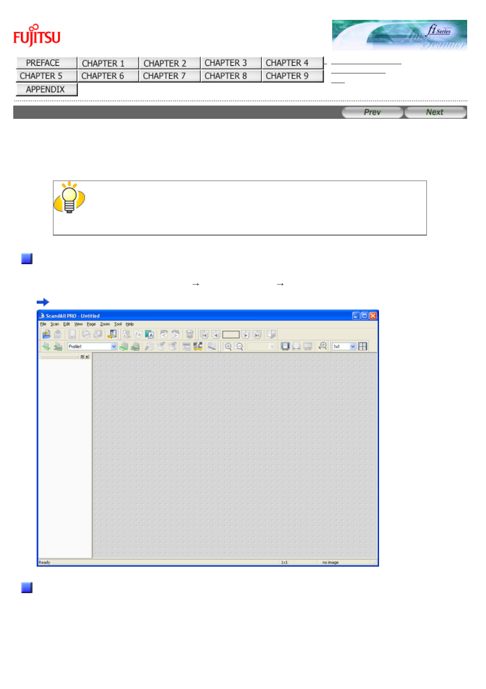 6 how to use scandall pro, 6 how to use scanall pro, 6 how | To use scandall pro, 6 how to use, Scandall pro, Launching scandall pro, Selecting a scanner driver | FUJITSU Image Scanner fi-6130 User Manual | Page 52 / 222