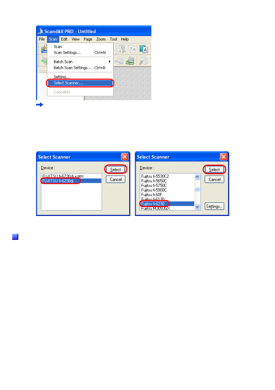 How to display the scanner driver setup dialog box | FUJITSU Image Scanner fi-6130 User Manual | Page 54 / 222
