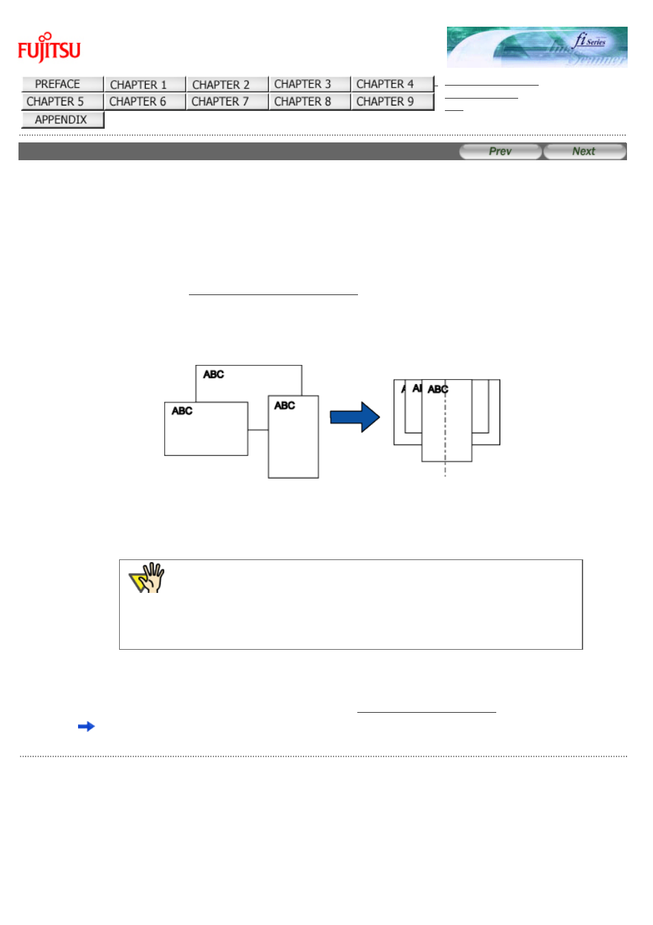 4 scanning documents of different widths | FUJITSU Image Scanner fi-6130 User Manual | Page 73 / 222