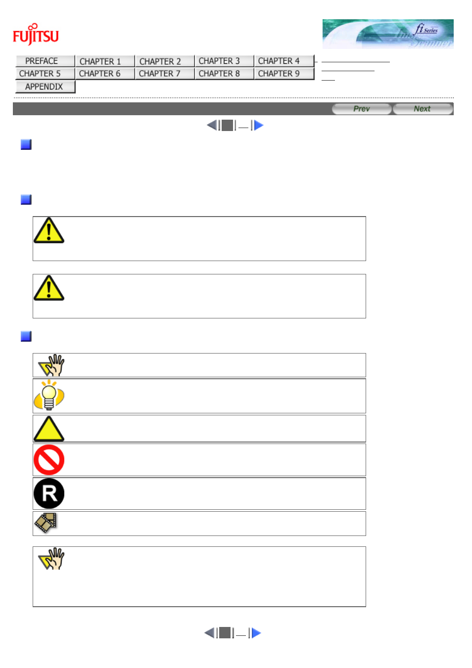 Conventions, Safety precautions, Warning indications used in this manual | Symbols used in this manual | FUJITSU Image Scanner fi-6130 User Manual | Page 9 / 222